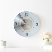 Contemporeus blauw staaleffect > Simplistische klo Grote Klok (Huis)