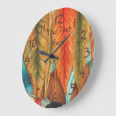 contemporeuze kleurige boom met herfstbladeren grote klok (Hoek)