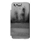 contemportaal abstract arty design zwart-wit incipio iPhone portemonnee hoesje (Voorkant Agenda)