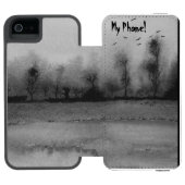 contemportaal abstract arty design zwart-wit incipio iPhone portemonnee hoesje (Agenda Open)