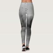 contemportaal abstract arty design zwart-wit leggings (Achterkant)