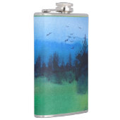 contemportie abstract ontwerp van kleurrijk landsc heupfles (Rechts)