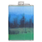 contemportie abstract ontwerp van kleurrijk landsc heupfles (Achterkant)