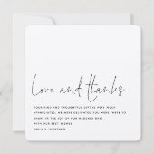 Contemprary Love Bedankt Foto Weddenschap (Voorkant)