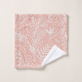 Contemprary Shapes Blush Pink and White Towel Bad Handdoek (Wasdoekje)