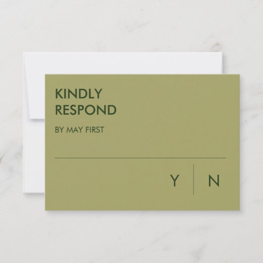 Contemsive Grace Wedding RSVP-kaarten Kaart (Voorkant)