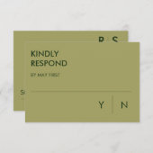 Contemsive Grace Wedding RSVP-kaarten Kaart (Voorkant / Achterkant)
