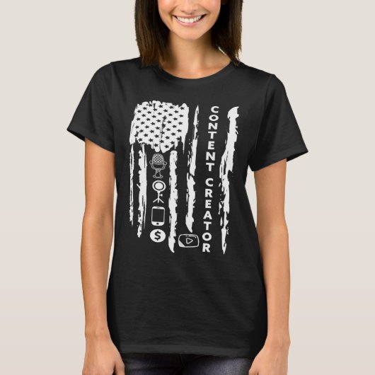 Content Creator blogger influencer Amerika T-shirt (Voorkant)