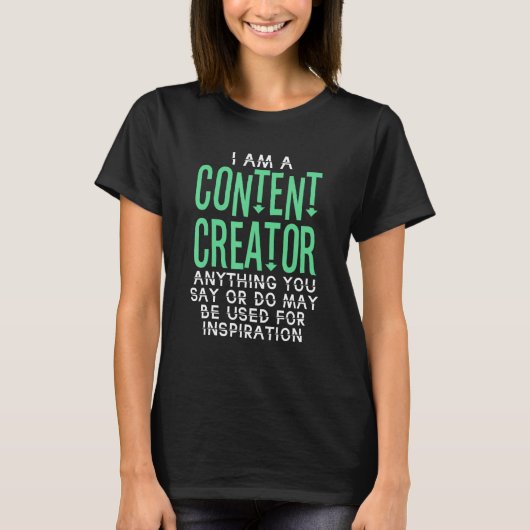 Content Creator Inspiratie Influencer Vlogger Pod T-shirt (Voorkant)