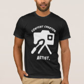 Content Creator. Kunstenaar. YouTuber en creatieve T-shirt (Voorkant)
