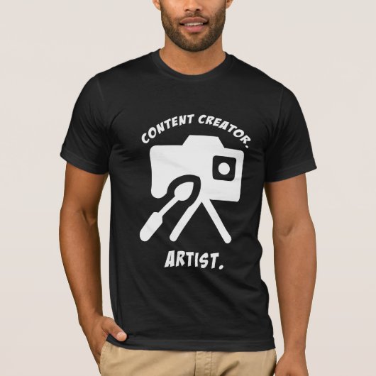 Content Creator. Kunstenaar. YouTuber en creatieve T-shirt (Voorkant)