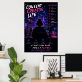 Content Creator Leven Poster (Thuiskantoor)