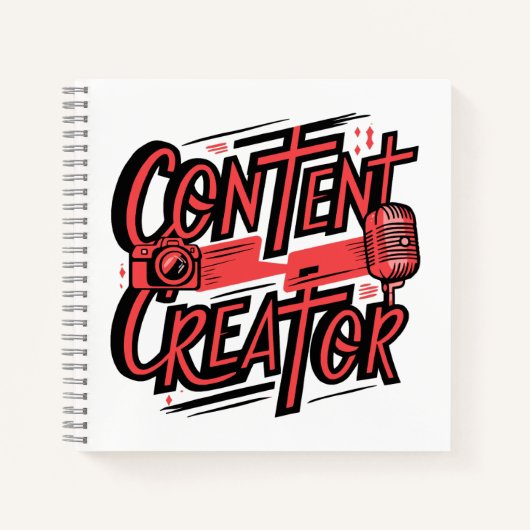 Content Creator - Motivatie ontwerp voor makers Notitieboek (Voorkant)