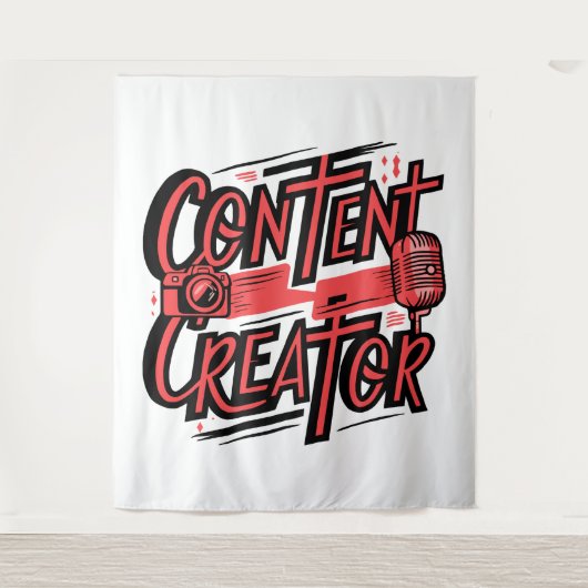 Content Creator - Motivatie ontwerp voor makers Wandkleed (Voorkant)