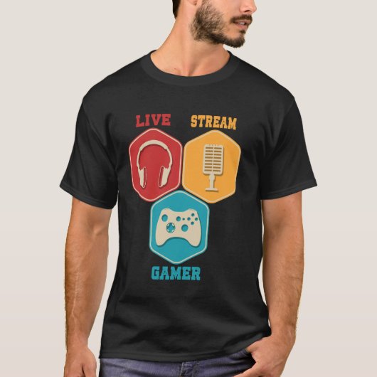 Content Creator Online Game Videogame Live Stream T-shirt (Voorkant)
