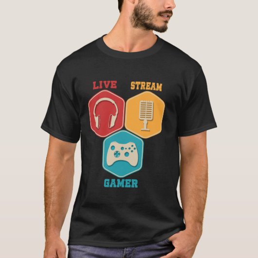 Content Creator Online Game Videogame Live Stream T-shirt (Voorkant)