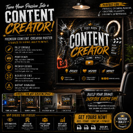 Content Creator Poster | Invloedgever & Streamer