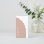 Content Creator Verticale Blush White Arch QR-code Visitekaartje (Staand voorkant)