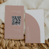 Content Creator Verticale Blush White Arch QR-code Visitekaartje