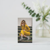 Content Creator voeg uw foto toe Visitekaartje (Staand voorkant)