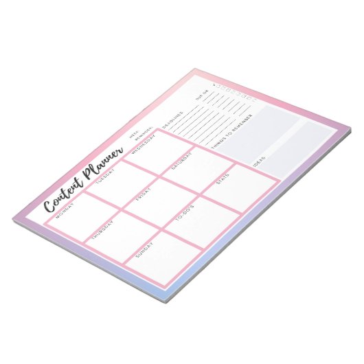 Content Planner Notitieblok (Schuin)