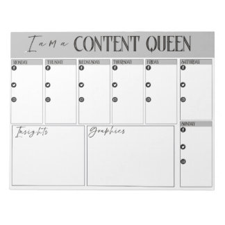 Content Queen Weekly Planner Notitieblok