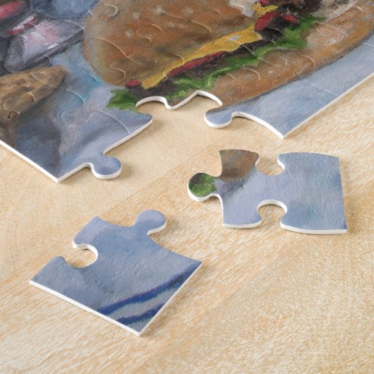 "Content" van mijn oorspronkelijke oliefilm Legpuzzel (Zijkant)