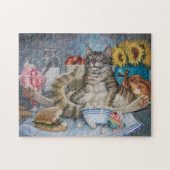 "Content" van mijn oorspronkelijke oliefilm Legpuzzel (Horizontaal)