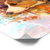 Contented Welsh Corgi Poster (Hoek)