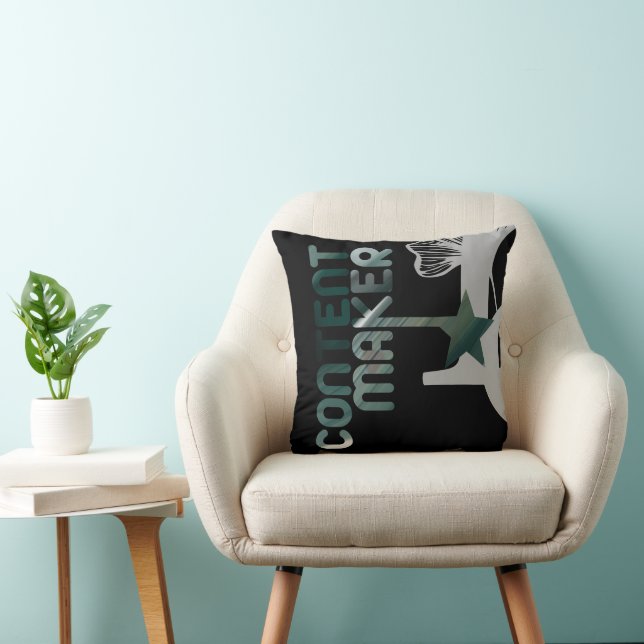 CONTENTMAKER Kussen Abstract Trend Interieur Zwart (Stoel)