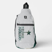 CONTENTMAKER Sling Bag Trend Abstract Groen (Voorkant)