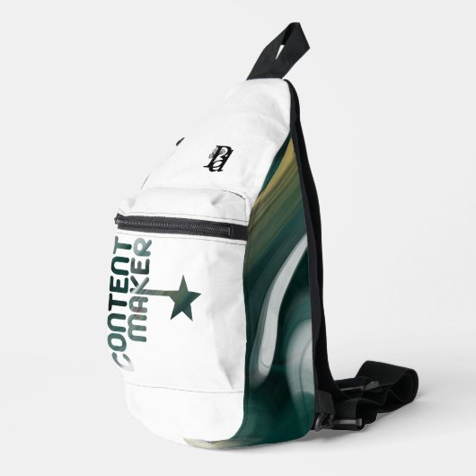 CONTENTMAKER Sling Bag Trend Abstract Groen (Rechterhoek)