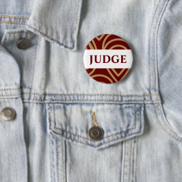 Contest rechter Modern Red Goud Badge Ronde Button 5,7 Cm
