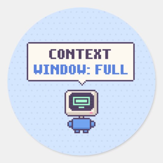 Contextvenster: Volle Grappige AI Pixel Sticker (Voorkant)