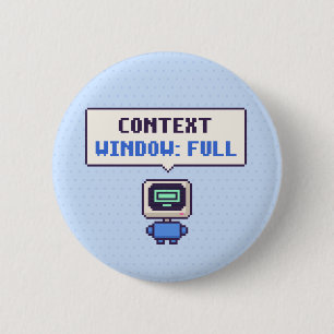 Contextvenster: Volledige Grappige AI Pixel Knop Ronde Button 5,7 Cm