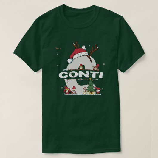 Conti Christmas  w Conti Name for funny Xmas  T-shirt (Design voorkant)
