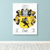 Conti Family Crest Canvas Afdruk (Insitu (Houten vloer))