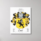 Conti Family Crest Canvas Afdruk (Voorkant)