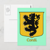 Conti Family Shield-Briefkaart Briefkaart (Voorkant / Achterkant)