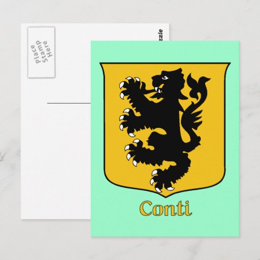 Conti Family Shield-Briefkaart Briefkaart (Voorkant / Achterkant)