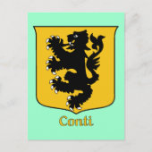Conti Family Shield-Briefkaart Briefkaart (Voorkant)