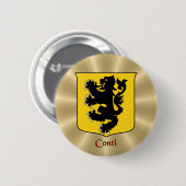 Conti Historisch Schild op Golden Sunburst Ronde Button 5,7 Cm (Voorkant /achterkant)