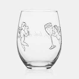 Contigo, todo es mejor wijnglas zonder voet