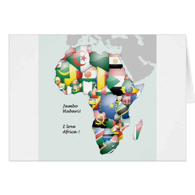 Continent van Afrika Mooie Mama Afrika Kleurrijk (Voorkant Horizontaal)