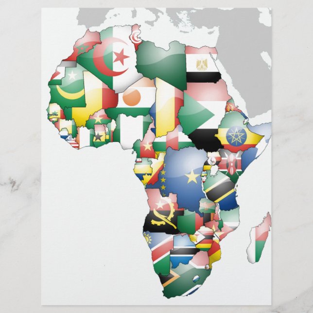 Continent van Afrika Mooie Mama Afrika Kleurrijk (Voorkant)
