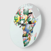 Continent van Afrika Mooie Mama Afrika Kleurrijk Grote Klok (Hoek)