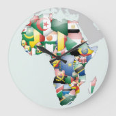 Continent van Afrika Mooie Mama Afrika Kleurrijk Grote Klok (Voorkant)