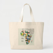 Continent van Afrika Mooie Mama Afrika Kleurrijk Grote Tote Bag (Voorkant)