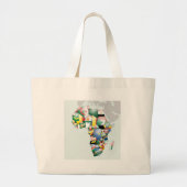 Continent van Afrika Mooie Mama Afrika Kleurrijk Grote Tote Bag (Voorkant)