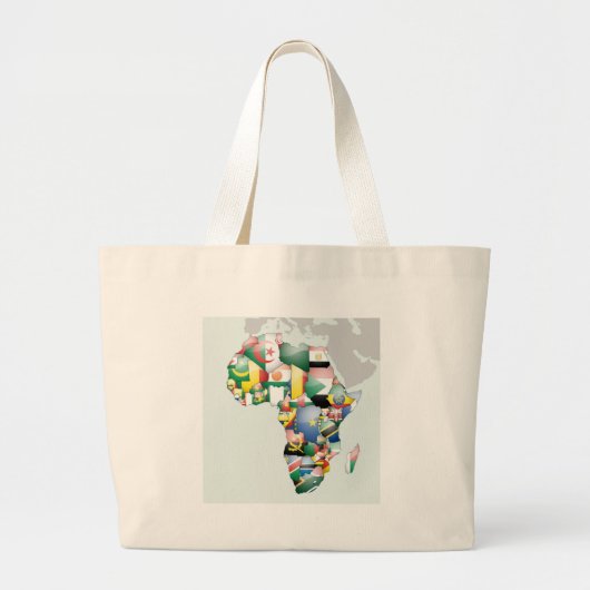 Continent van Afrika Mooie Mama Afrika Kleurrijk Grote Tote Bag (Voorkant)
